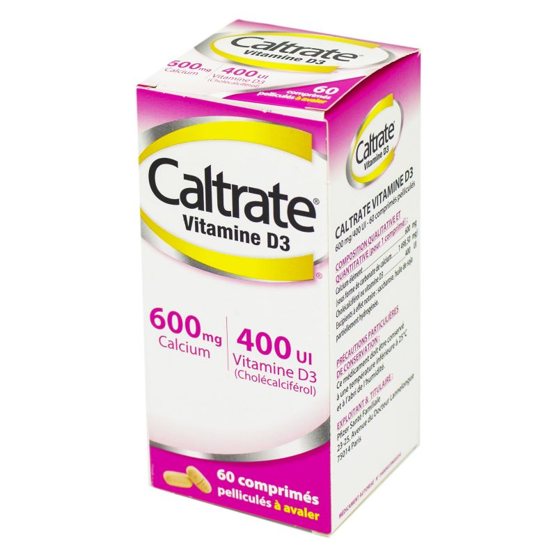 CALTRATE VITAMINE D3 600 mg 400 UI 60 comprimés