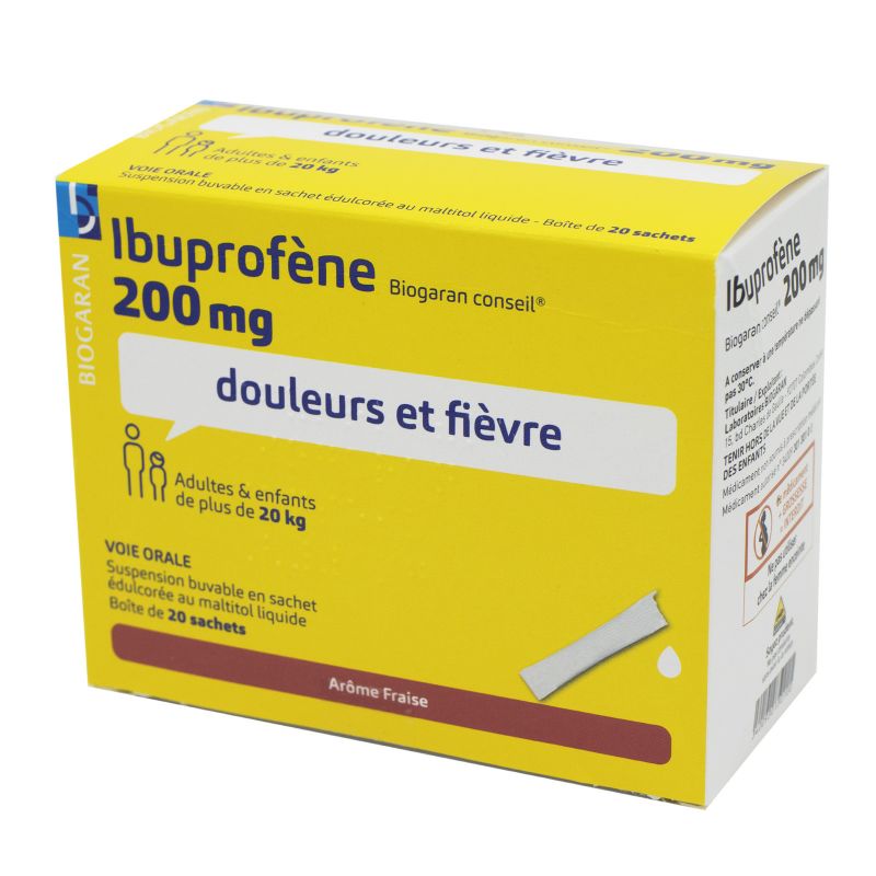 Ibuprof Ne Biogaran Conseil Mg Suspension Buvable Sachets