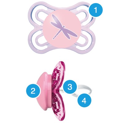 MAM Perfect Start Sucette pour bébé en silicone avec étui porte-sucette, 0-2  mois, bleu clair : : Bébé et Puériculture