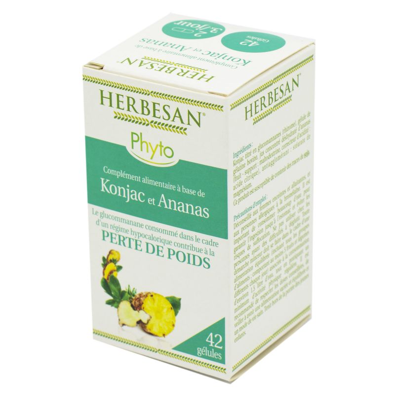 HERBESAN Phyto Perte de Poids  Complément Alimentaire Konjac, Ananas