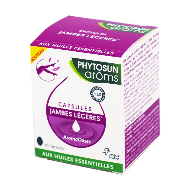 Phytosun Aroms Aromadoses Jambes Légères 30 Capsules, Complément