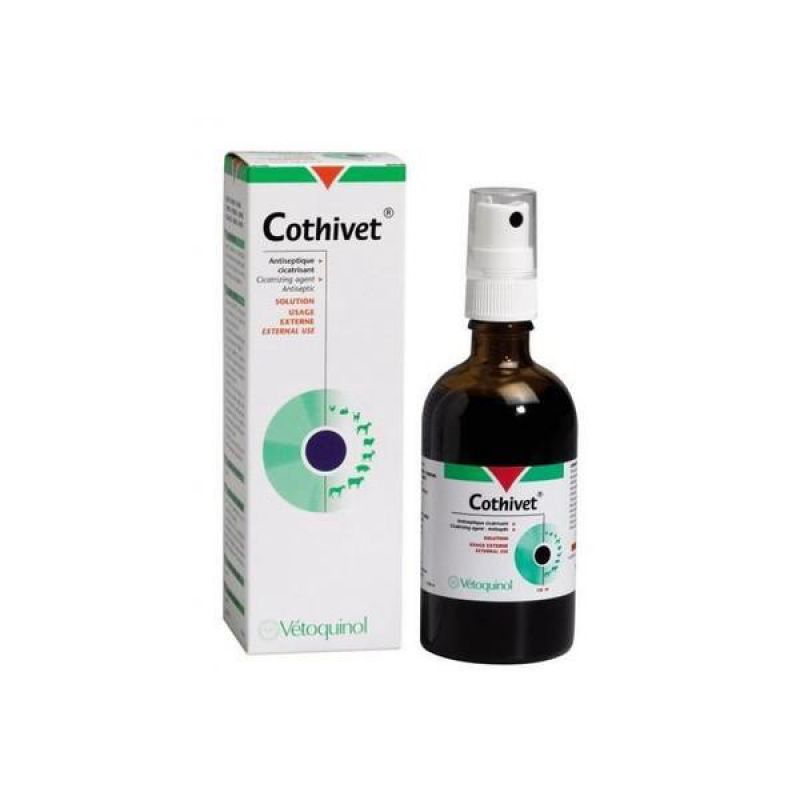 Vetoquinol Cothivet Antiseptique Cicatrisant Solution A Usage Externe Chiens Chats Etc 30ml