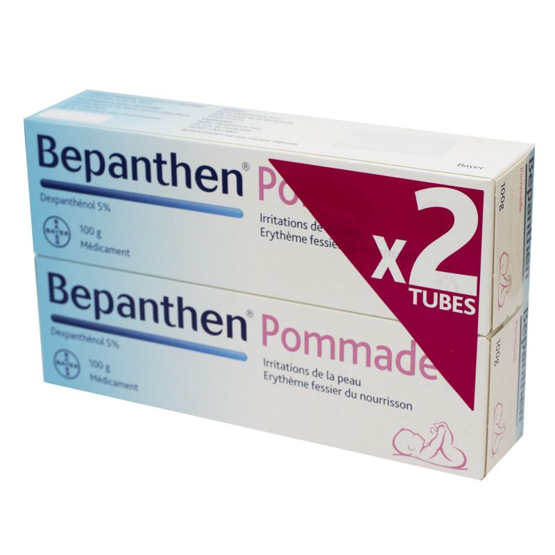 BEPANTHEN Pommade Dexpanthénol 5% 2x 100 g - Irritations de la Peau ...