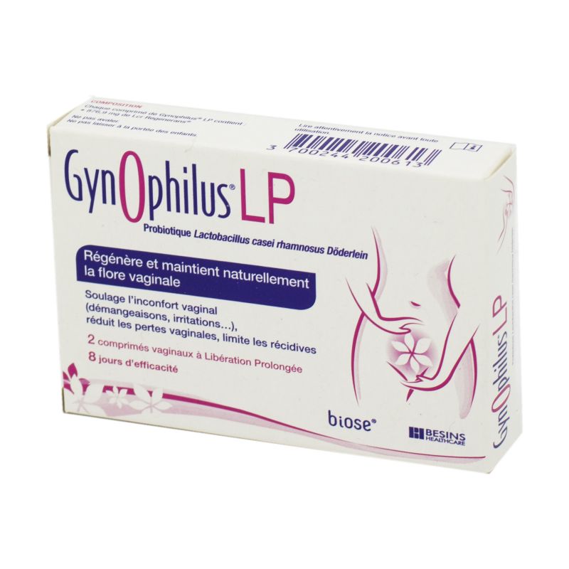 Gynophilus Lp 2 Comprimés Vaginaux à Libération Prolongée Probiotique Lactobacillus Casei 