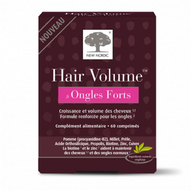 Hair volume et ongles forts 60 comprimés - croissance des cheveux