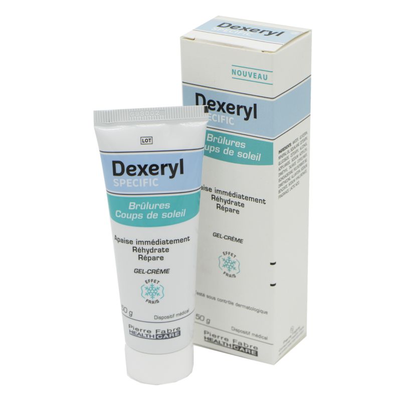 DEXERYL SPECIFIC 50g Gel Crème Brûlures, Coups de Soleil - Dès 24 Mois ...