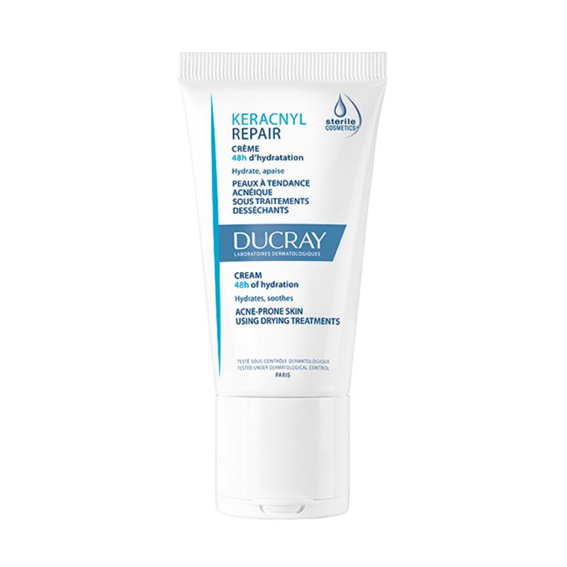 Ducray - KERACNYL REPAIR Crème 48H d'Hydratation Visage 50ml - Peaux ...