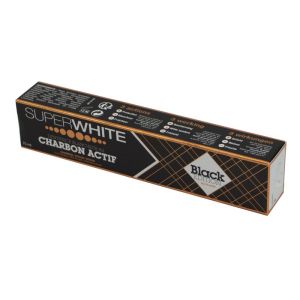 SUPERWHITE Edition Black 75ml - Dentifrice Blancheur Anti-tâches au Charbon Actif