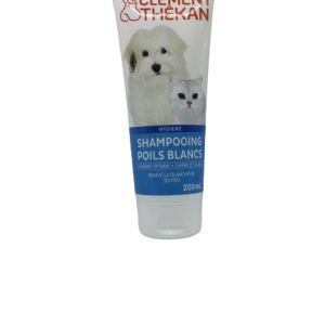 CLEMENT THEKAN HYGIENE Shampooing Poils Blancs pour Chiens et Chats à Poils Blancs - Azurant Optique