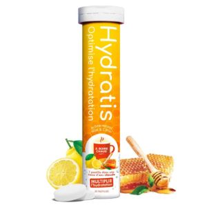 HYDRATIS Miel & Citron à boire chaud 20 Pastilles Effervescentes - Optimise l' Hydratation