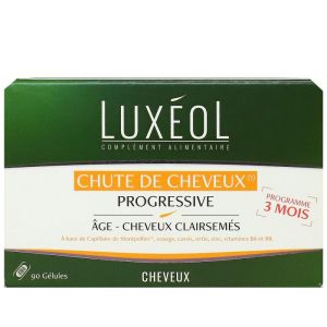 LUXEOL Chute de cheveux progressive 3 mois 90 gélules - 3760397080272