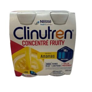 CLINUTREN CONCENTRE FRUITY Ananas 4x 200ml - Dénutrition - 300 kcal / 14g Protéines