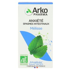 Arkopharma Mélisse bio anxiété spasmes intestinaux 45 arkogélules