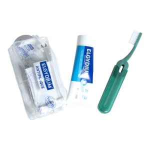 ELGYDIUM - Antiplaque 1 Brosse à dents voyage + 1 dentifrice anti plaque 50ml