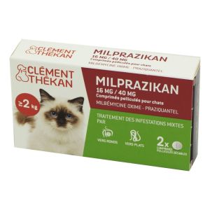 BIOCANINA Milbetel vermifuge 16 mg/40 mg - pour chats 2 comprimés