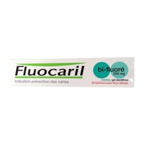 Fluocaril Bifluoré 250 mg Menthe, gel dentifrice - Tube 125 ml - 8710604763448