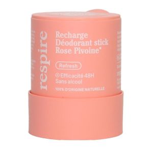 RESPIRE - Refresh deodorant stick rose pivoine recharge bio 50g