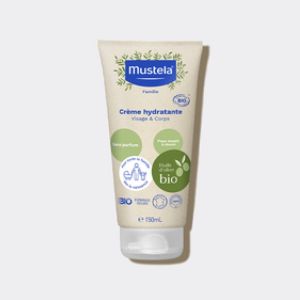 MUSTELA BIO Crème Hydratante 150ml Certifiée Bio, sans Parfum - Huile d' Olive Bio, Aloe Vera Bio