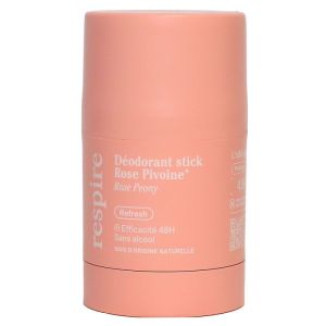 RESPIRE - Déodorant Rose pivoine Refresh 48h sans alcool stick 50g