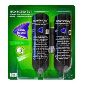 Nicorette Spray Pulvérisation Buccale 2x150 doses