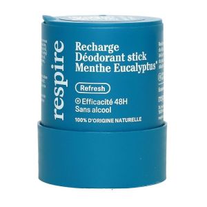 RESPIRE - Refresh deodorant stick menthe eucalyptus recharge bio 50g