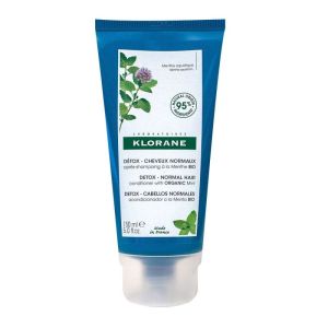 KLORANE Après-shampooing cheveux normaux détox menthe bio 150ml - 3282770144628