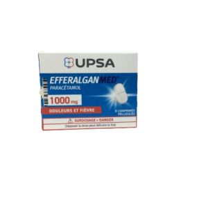 Efferalgan 1000 mg, 8 comprimés pelliculés