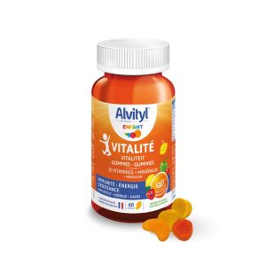 ALVITYL VITALITE 60 Gommes à Mâcher - Dès 4 Ans - 10 Vitamines et Minéraux