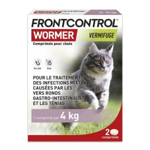 BOEHRINGER INGELHEIM - Frontcontrol - Wormer vermifuge 2 comprimés pour chats