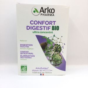 ARKOFLUIDES Confort Digestif BIO - Artichaut, Romarin, Angélique - Innovation UltraExtract - Bte/20