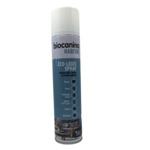 BIOCANINA HABITAT Eco-Logis Spray 300ml - Aérosol Insecticide qui Elimine Oeufs, Larves et Formes Adultes