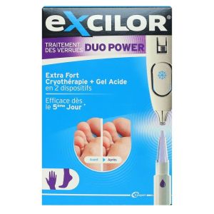 Excilor Duo Power traitement des verrues Extra fort mains et pieds 1 kit