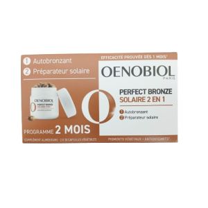 OENOBIOL , Perfect Bronze, solaire 2en1, complément alimentaire , 2x30 capsules