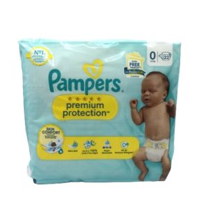 PAMPERS Micro New Baby Couches pour Prématurés et Nouveau Nés de 1 à 3 kg - Paquet/24 Couches , 8700216207669