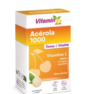 INELDÉA - Vitamine 22 - Acérola 1000 - Tonus & Vitalité - 3700225600807