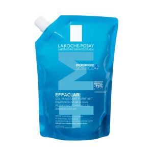 EFFACLAR Gel Moussant 400ml - Purifiant, Peaux Grasses, à Imperfections, à Tendance Acnéique eco-recharge