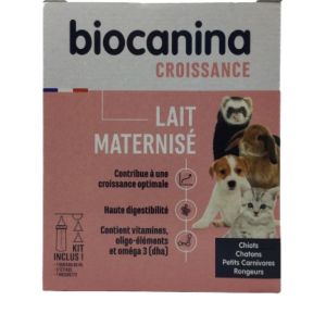 BIOCANINA ALLAITEMENT Kit Lait Maternisé - Lait 2x 200g + 1 Biberon 80ml + 3 Tétines