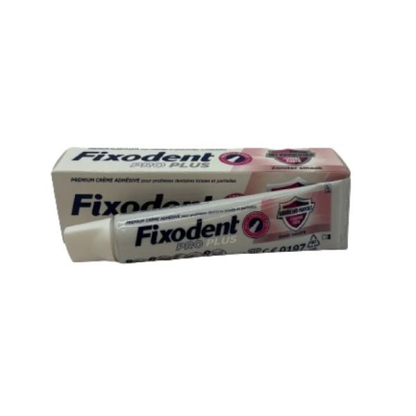 FIXODENT Pro Plus Soin Anti Particules 40g - Crème Adhésive pour Prothèses Dentaires