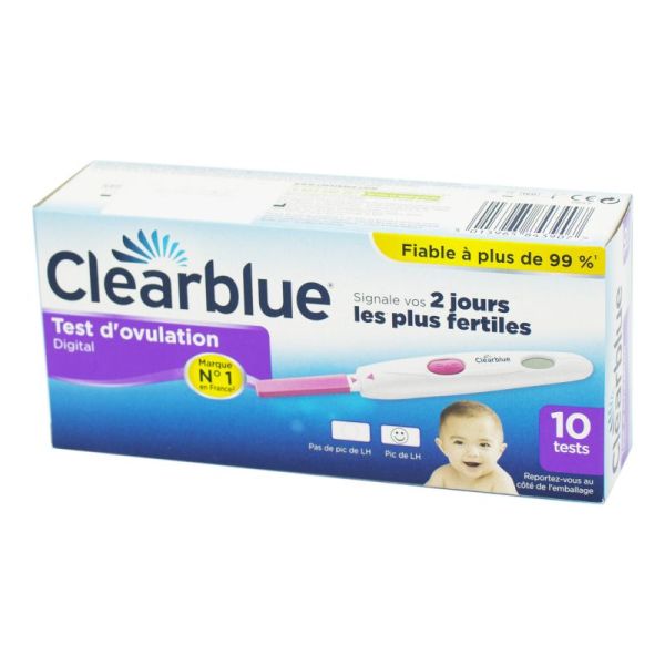 CLEARBLUE Test d' Ovulation Digital - Identifie les 2 Jours les Plus Fertiles - Résultat en 3 Minute