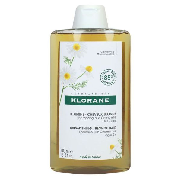 KLORANE Shampoing camomille blondissant et illuminateur 400ml - 3282770149289