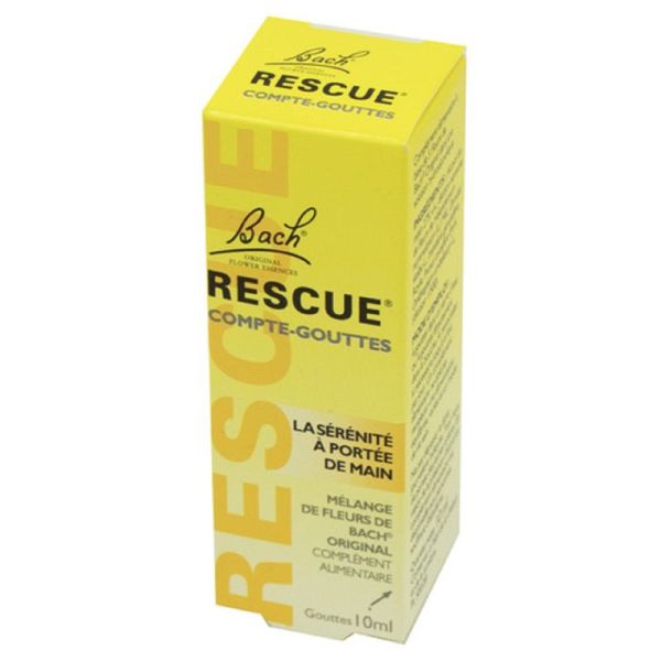 RESCUE ORIGINAL Compte Gouttes 10ml - Mélange de 5 Fleurs de Bach Original - Concentré de Sérénité