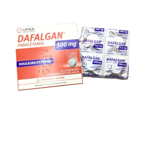 Dafalgan 500 mg, 16 comprimés effervescents