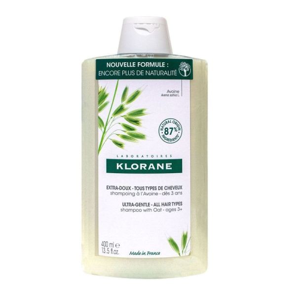 KLORANE Shampooing extra-doux Avoine tous cheveux 400ml - 3282770145373