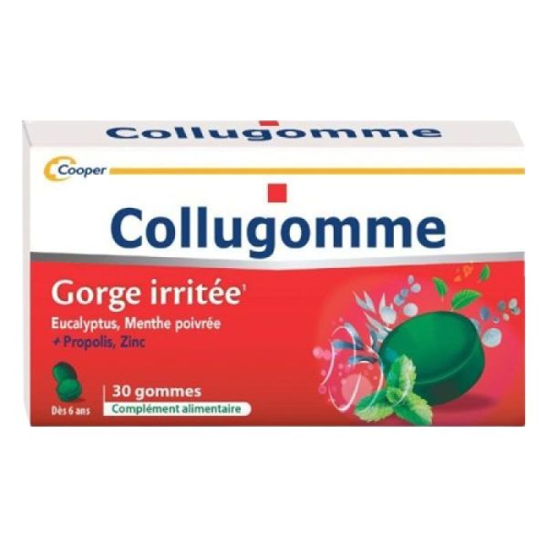 COOPER - Collugome - Gorge irritée - 30 gommes à sucer sans sucre - 3614810005093