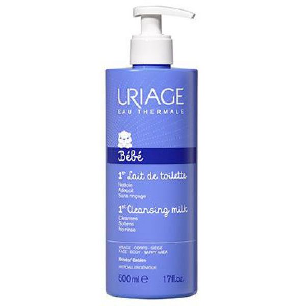 Uriage Bebe 1er Lait Nettoyant 500ml Sans Rincage Visage Corps Siege