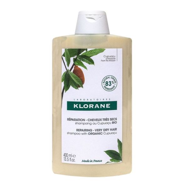 KLORANE Réparation shampooing Cupuaçu cheveux très secs bio 400ml - 3282770144727