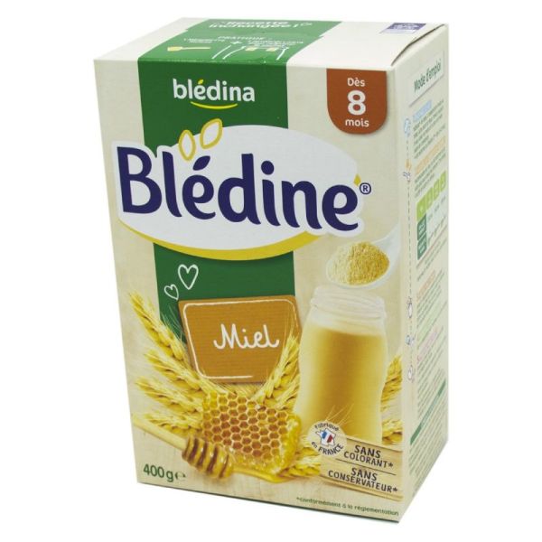 Bledina Bledine Miel Cereales Pour Bebe Des 8 Mois Sans Colorant Sans Conservateur 400g