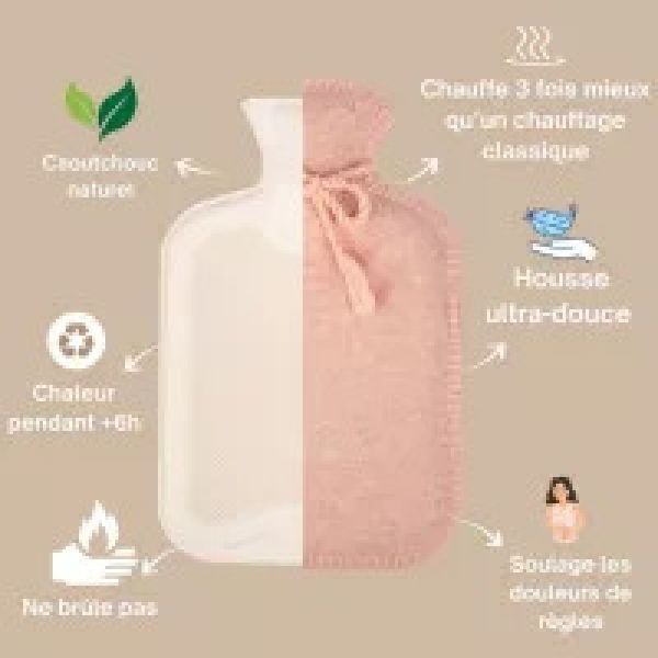 CALINDOO - Bouillotte l'instant Cocooning - 2 Litres