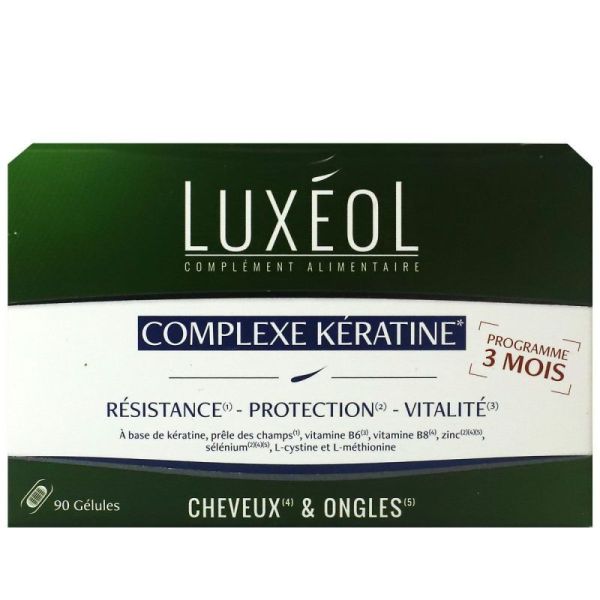 Complexe Kératine cheveux et ongles 90 gélules - 3760007337383