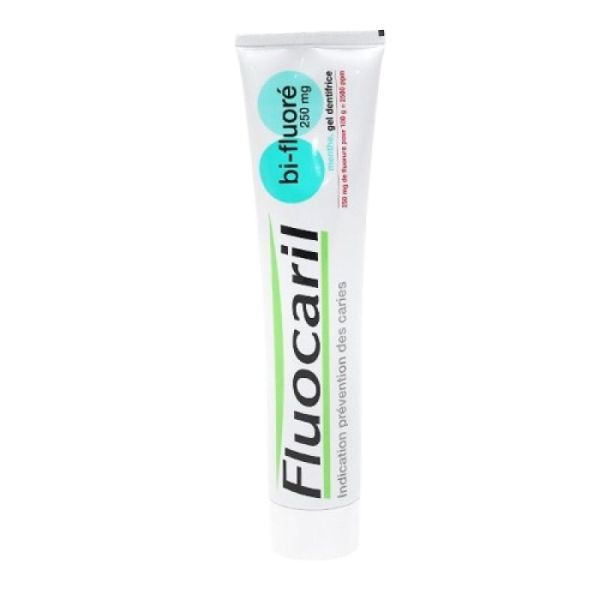 Fluocaril Bifluoré 250 mg Menthe, gel dentifrice - Tube 125 ml - 8710604763448